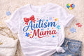 Autism Mama Shirt 💙 | Proud Autism Mom Tee | Awareness Puzzle Piece Shirt | Neurodiversity Support Tee | Cute Glitter Bow Design