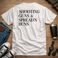 Shooting Guns & Spread’n Buns Funny Graphic Tee