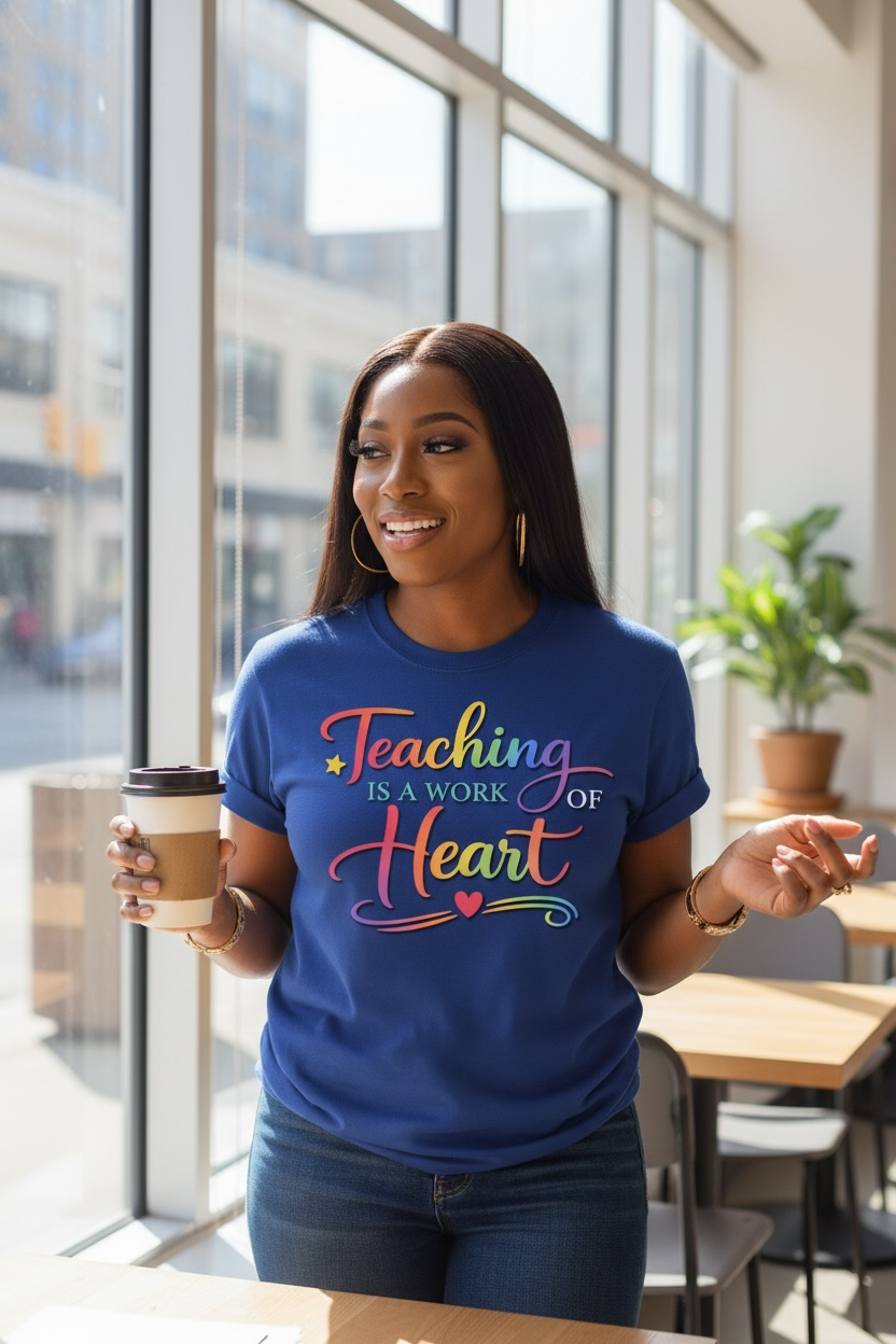 Teaching Is a Work of Heart Bundle | Teacher Shirt + Matching Tote