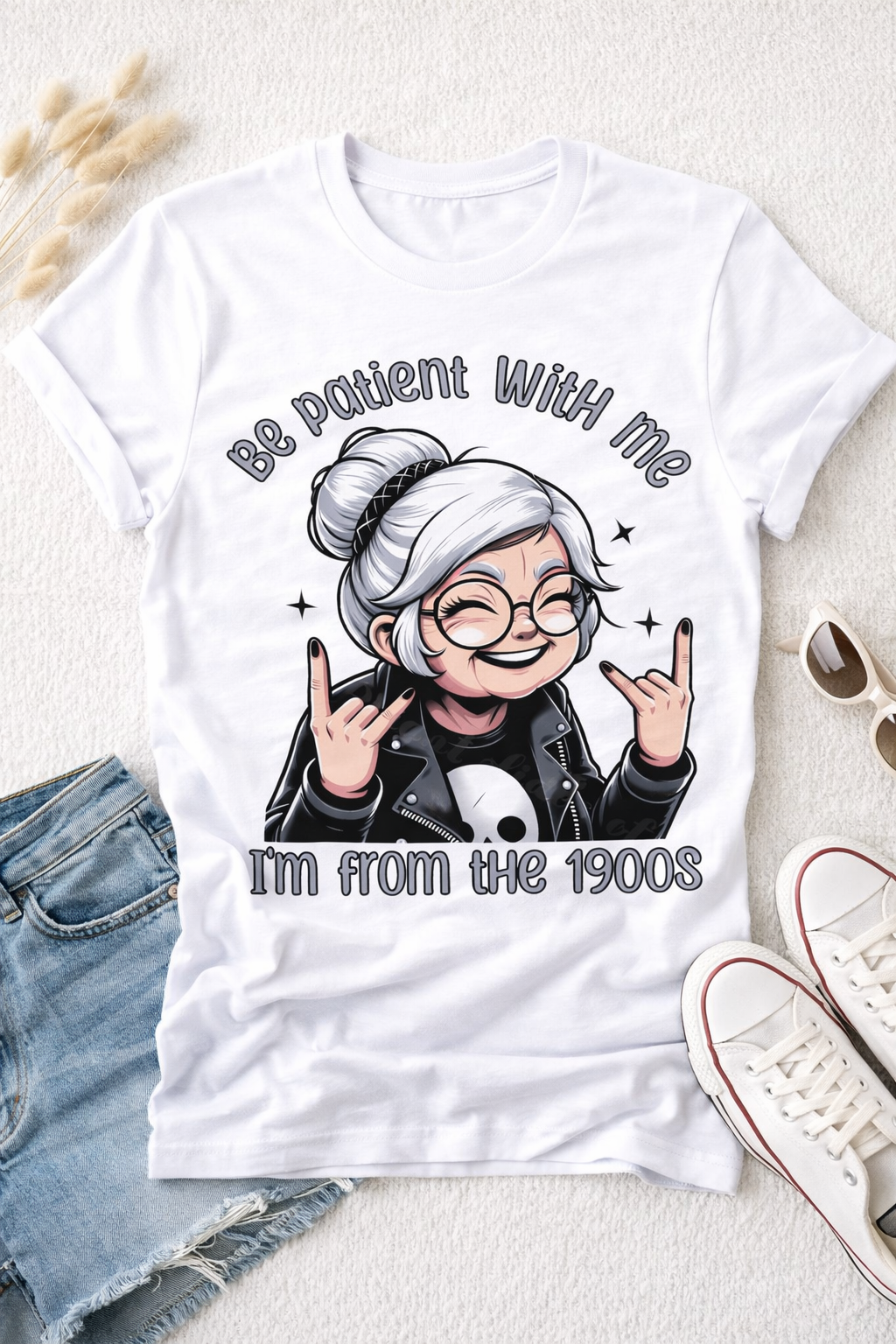 Be Patient With Me I’m From The 1900s Funny Graphic Tee – Retro Humor Shirt