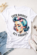 Even Baddies Get Saddies Retro Graphic Tee – Vintage Crying Pin-Up Shirt