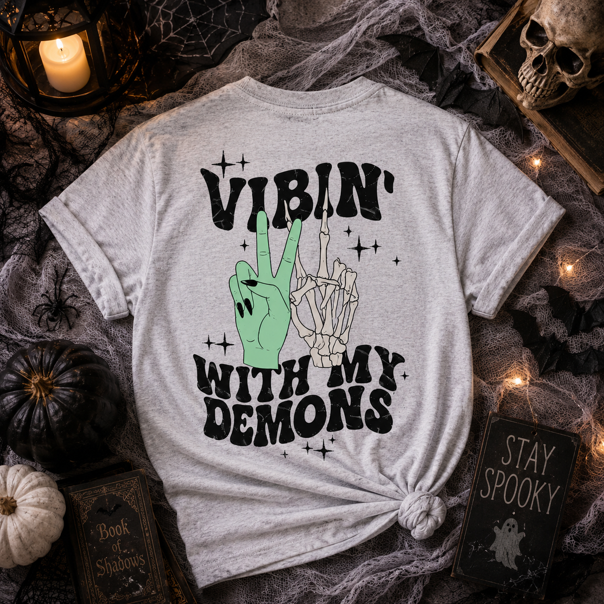 Vibin’ With My Demons Graphic Tee 👻✌️