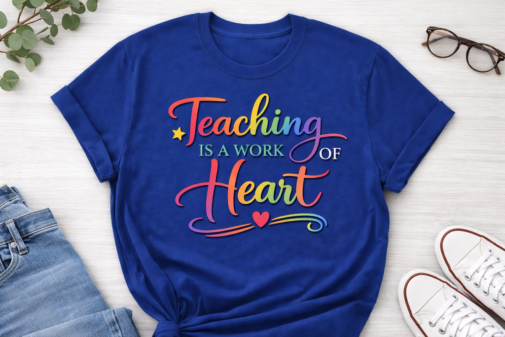 Teaching Is a Work of Heart Bundle | Teacher Shirt + Matching Tote