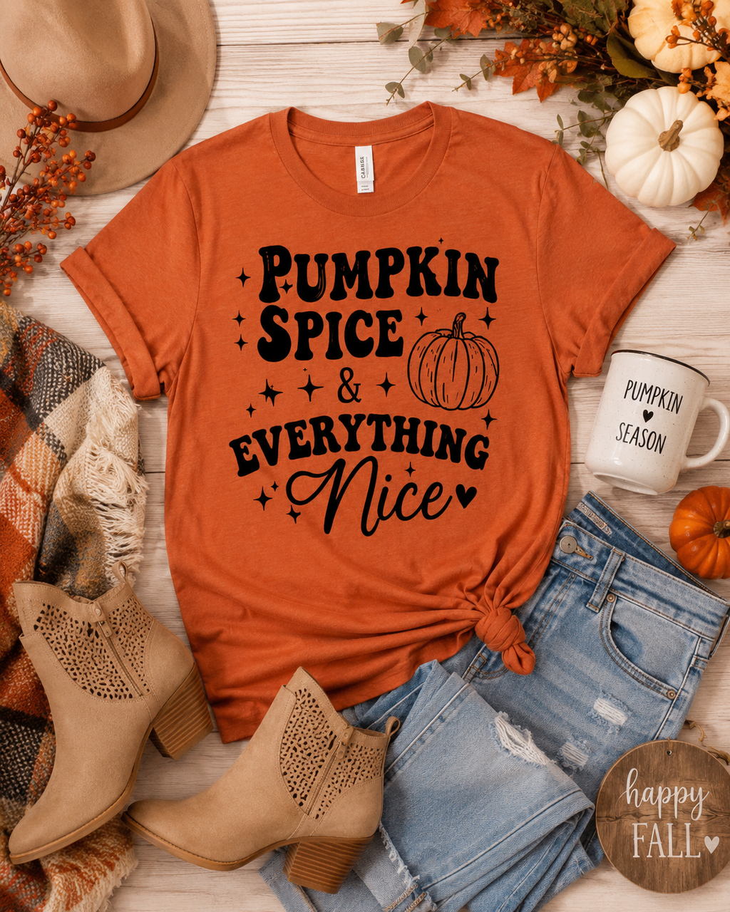 🎃 Pumpkin Spice & Everything Nice Fall Tee