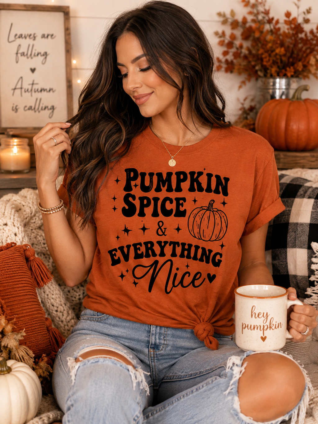 🎃 Pumpkin Spice & Everything Nice Fall Tee