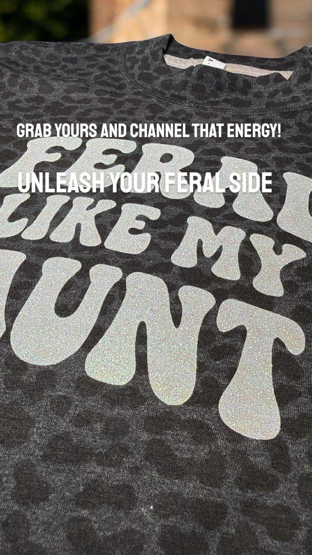 Feral Aunt with Glitter letters ✨