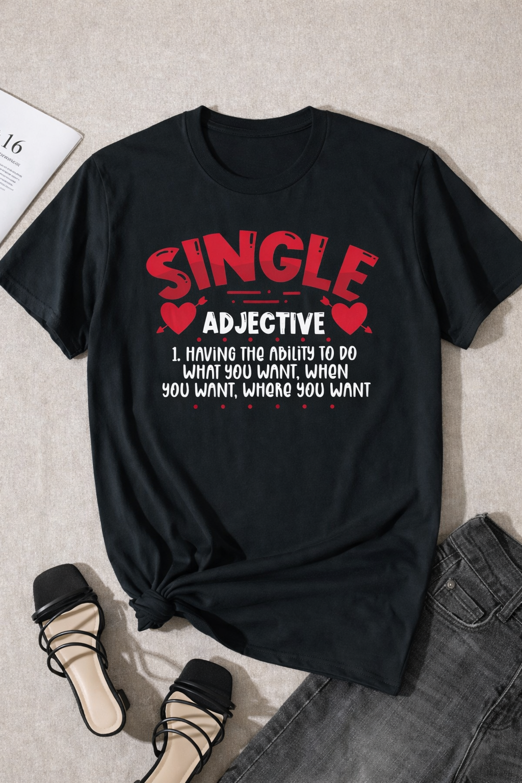 Single Adjective Shirt – Anti-Valentine Graphic Tee