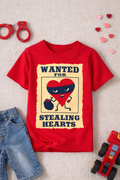 ❤️ Wanted for Stealing Hearts Valentine Shirt – Boys