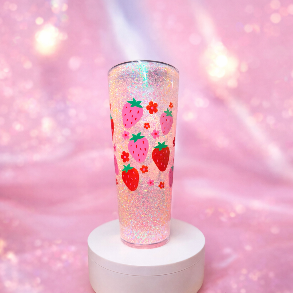 Strawberry Sparkle Tumbler 🍓✨
