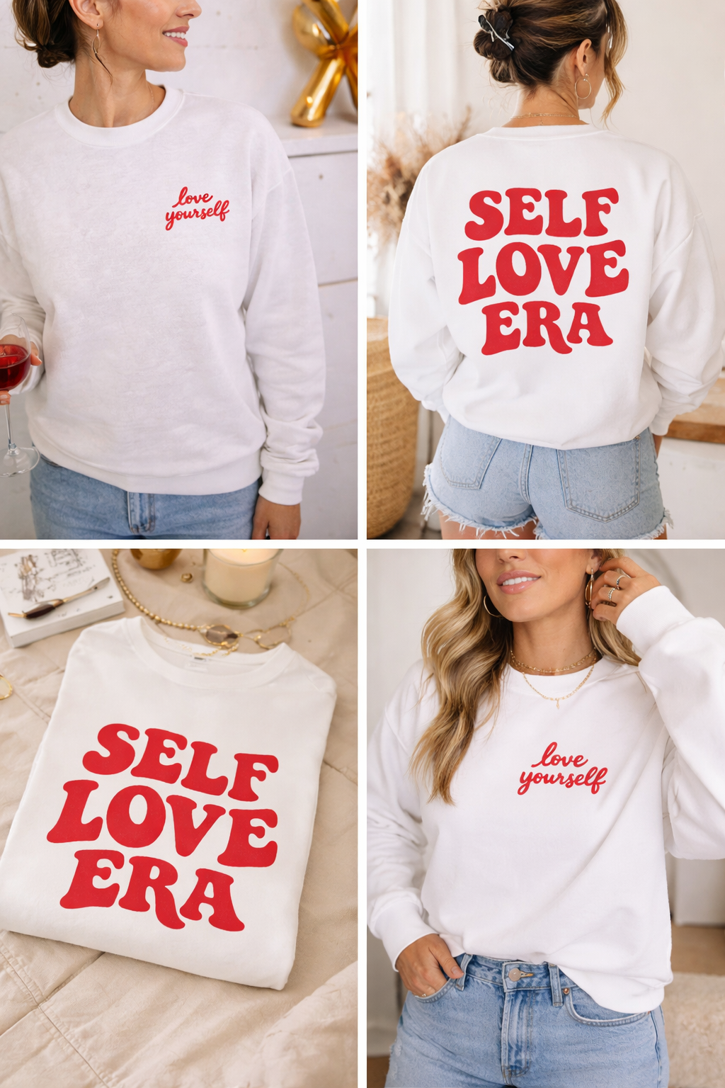 Self Love Era ✨ Sweatshirt Love Yourself ✨ Crewneck Cozy Self Care Pullover ❤️