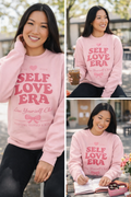 Self Love Era Sweatshirt Front Print Love Yourself Crewneck Self Care Pullover 💕💕