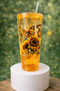 🌻 Honey Drip Sunflower Tumbler – 16oz