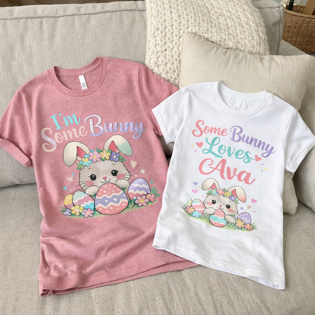 Mama & Mini Easter Shirt – Some Bunny Loves Me Set