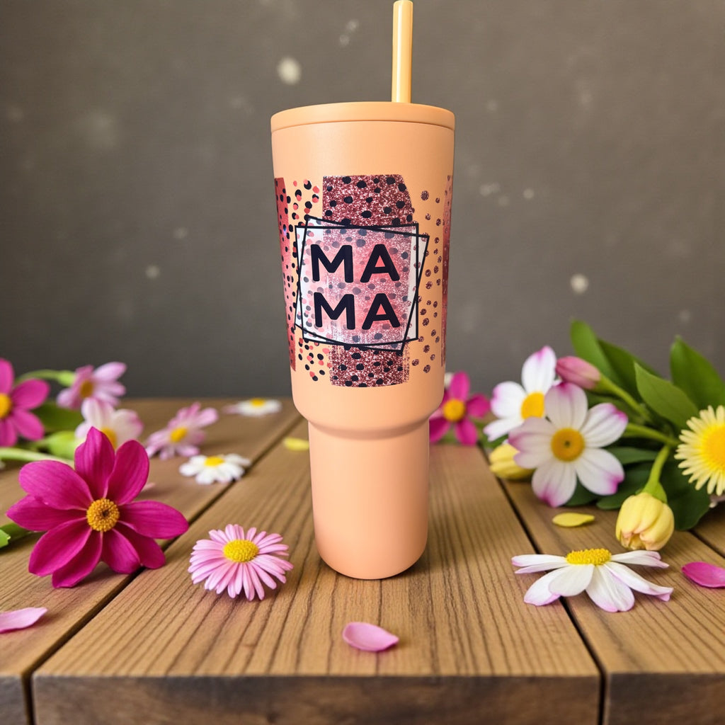 Simply Savvy™ Signature Mama Luxury 40oz Glitter Tumbler