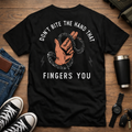 “Don’t Bite the Hand That Fingers You”Funny Snake Graphic Tee