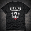 Elder Emo Club Skeleton Shirt – It Was Never a Phase Graphic Tee – Emo Nostalgia Goth Shirt – Alternative Unisex Tee