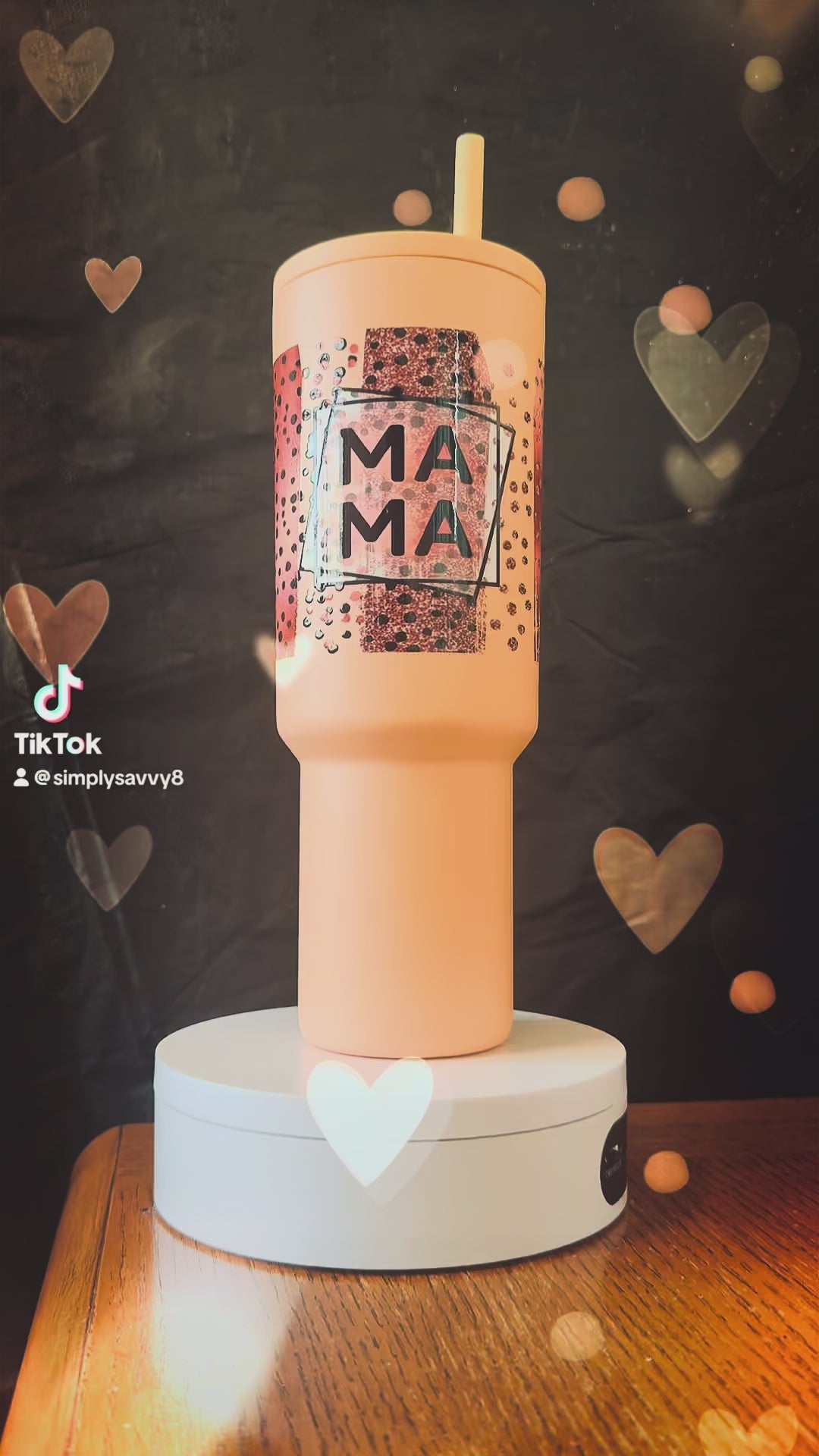 Simply Savvy™ Signature Mama Luxury 40oz Glitter Tumbler